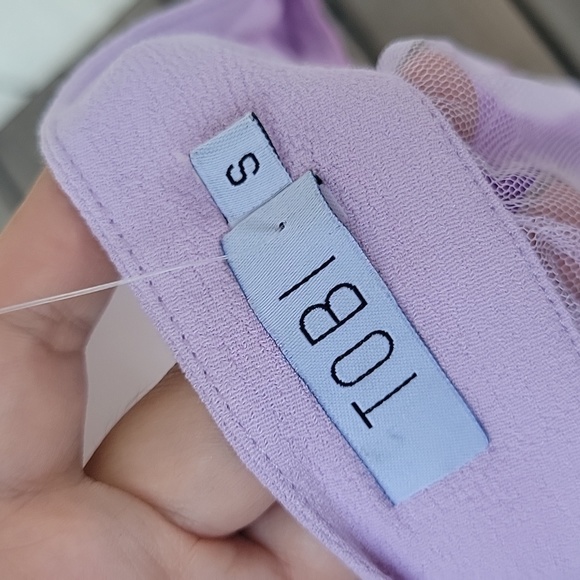 Tobi Light Purple Mini Skirt with Sheer Mesh Panels NWT - Picture 7 of 7